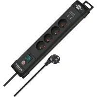 Brennenstuhl Premium-Line Steckdosenleiste mit 4 Steckdosen (USB Steckdosenleist