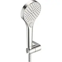 Hansa HANSAVIVA Handbrausegarnitur, 3-strahlige Handbrause, 1750mm Brauseschlauch, 44170220, Farbe: Chrom