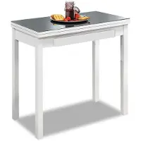 OEM Esstisch Metall Grau 80x40 cm ausziehbar
