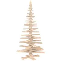 Syfax Holz Weihnachtsbaum KOTKA 180 cm Massives Kiefernholz Natürlich