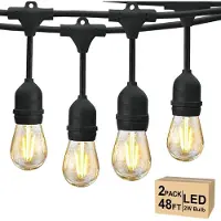 Dripio LED-Lichterkette 30 m, 30 S14 Lampen, warmweiß, wasserdicht, dimmbar