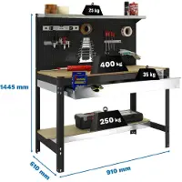 Simon Rack SIMONWORK BT3 BOX 900 ANTRACITE/MADEIRA Metallwerkbank
