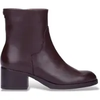 Wonders für Damen. G-6261 Isy Stiefeletten aus Leder in Granatrot (40), 3 bis 5 cm, Reißverschluss, Lässig, Kastanienbraun