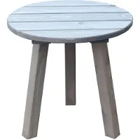 Woodfurniture MADISON Couchtisch Rund, Grau, Kiefernholz, Ø 47 cm, H 45 cm, kratz- & sonnenbeständig