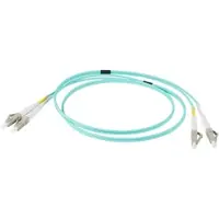 EFB Elektronik IPL-DR-LCULCU-3-0300 INFRALAN Duplex Jumper LC-LC 50/125μ, OM3, LSZH, aqua, 2.0mm, 3m IPLDRLCULCU30300