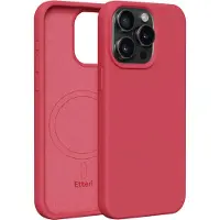 Etteri Silikon Mag Cover für iPhone 15 Pro Max 6,7" Handyhüllen Himbeere
