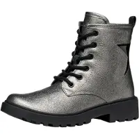 Geox JUNIOR J CASEY GIRL ANKLE BOOTS GRAPHITE/BLACK 40_EU