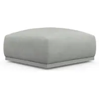 Trendmanufaktur Hocker "Braga Japandi-Design, mit hochwertigem Kaltschaum, quadratisch, in", silber, B:85cm H:42cm T:85cm, 100% Polyester, Hocker, Hocker, moderner Polsterhocker, 85/42/85 cm (B/H/T)