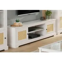 Otto Home Lowboard "Linda", weiß (weiß, natur), B:175cm H:50cm T:40cm, Massivholz, Sideboards, Lowboard, Kommode mit Weidetürenfronten, schönen Metallgriffen, Breite 175 cm