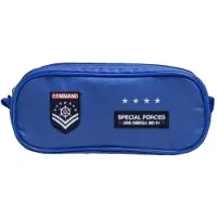 Exacompta Schlampermäppchen Polyester gestickt 23x7x10 cm Blau Airborne