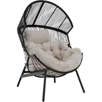 Kondela Gartensessel Neo - schwarz / beige