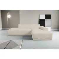 Werk2 Ecksofa "Apollo puristisches Design, Japandi Design, Cord, viel Platz, bequem", beige, B:264cm H:70cm T:188cm, 100% Polyester, Sofas, Ecksofa, Waffelcord, L-Form