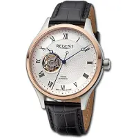 Regent Armbanduhr Leder schwarz Herren Uhr Analog Lederarmband D3URGM2217