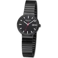 Regent Armbanduhr Edelstahl schwarz Damen Uhr Analog Metallarmband D3URF1360