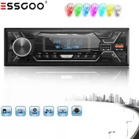 Insta24 Autoradio 1DIN mit Bluetooth Freisprechanlage MP3 Player FM Radio USB SD Karte AUX Eingang Fernbedienung 4x60 Watt 12 Volt 7 LED Farben Universalradio