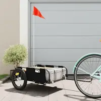 Merkloos Robuster Fahrradanhänger für Einkäufe und Ausflüge