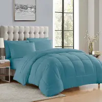 OEM Bettwäsche-Set 5-tlg. Twin XL, Polyester, Mikrofaser, Misty Blue
