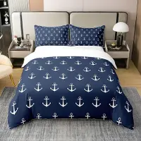 OEM Bettbezug-Set 100% Baumwolle, Ozean-Motiv, Doppelbett, 3-teilig