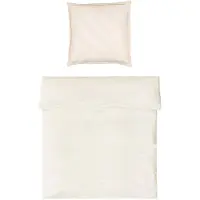 OEM Bettwäsche-Set 155x220 cm + 80x80 cm, 100% Baumwolle, champagner