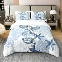 OEM Bettbezug-Set 100% Baumwolle, Ozean-Motiv, Doppelbett