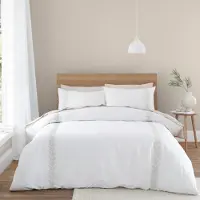 OEM Bettbezug-Set Kingsize 220x230 cm, 2 Kissen 50x75 cm, Baumwolle, natur