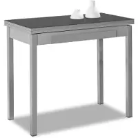 Dripio Küchentisch Buchstil, Metall, Graphit, 80x40 cm