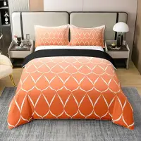 OEM Dekbedovertrek 100% Katoen Ombre Oranje 135x200 cm