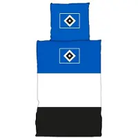 OEM Bettwäsche Blockstreifen 135x200 cm, 100% Baumwolle, Reißverschluss