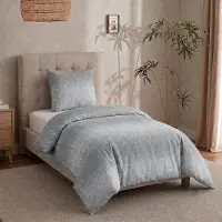 OEM Bettwäsche-Set 135x200 cm, 100% Baumwolle, 2-teilig, grau