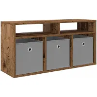 Merkloos Niedriger Schrank aus altem Holz mit 3 Schubladen und 2 Einlegeböden