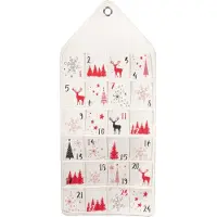 Dripio Adventskalender zum Aufhängen, 36x82 cm, 24 Taschen, bedruckt
