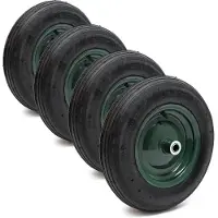 Dripio 4x Schubkarrenrad 3.50-8, Luftreifen, Stahlfelge, 120 kg Tragkraft