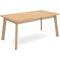 OEM Esstisch 167x90 cm, Melamin, Holzbeine, Eichenoptik, für 8 Personen