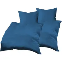 OEM Bettwäsche-Set 4-tlg. Baumwoll-Waffelpiqué blau 140x200 + 70x90 cm