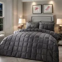 OEM Flauschiges Samt-Dekbedovertrek Kingsize 230x220 cm, 2 Kissenbezüge