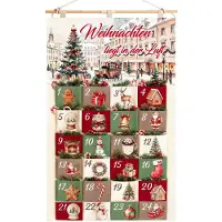 Dripio Stoff-Adventskalender, 24 Taschen, 97×62 cm, zum Befüllen