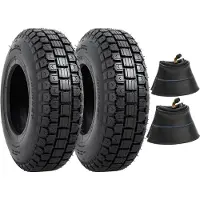 Dripio 2x 4.10/3.50-6 Reifen + Schlauch TR87 für ATV, Quad, Rasenmäher