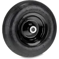 Dripio Schubkarrenrad 3.50-6, Luftreifen, Stahlfelge, 120 kg, schwarz