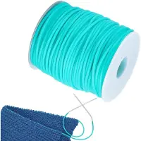 OEM Gummischlauch 2 mm, Hohlkordel 1 mm Bohrung, 54,68 m, türkis, auf Spule