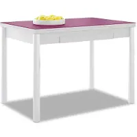 Dripio Ausziehbarer Küchentisch, Glas, Aubergine, 90x50 cm, bis 140 cm