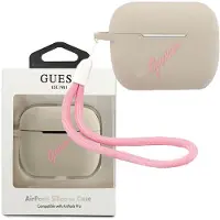 GUESS GUACAPLSVSGP AirPods Pro Hülle grau-rosa/grau-rosa Silikon Vintage