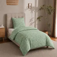 OEM Bettwäscheset 135x200 cm, 100% Baumwolle, grün, 2-teilig
