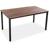 OEM Esstisch 140x80 cm, Holz und Metall, Schwarz, für Küche & Esszimmer