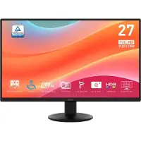 MSI LCD-Monitor "PRO MP272L", Energieeffizienz: D, schwarz, B:61,5cm H:36,2cm T:3cm, Monitore, LCD-Monitor