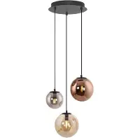 JUST LIGHT Hängelampe Shiny, dimmbar, Multicolour, für Wohn- / Esszimmer, Glas, Pendelleuchte