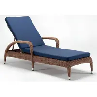 JVmoebel Sonnenliege Liegestuhl Gartenmöbel Modern Sonnenliege Blau Braun