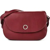 Esquire Leder Umhängetasche Athena Crossbody Bag Red dunkelrot