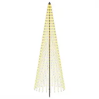 Syfax LED-Weihnachtsbaum 285 cm 744 LEDs Warmes Weiß Eisen Schwarz
