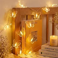 Dripio Schmetterlings-Lichterkette 3 m, 20 LEDs, warmweiß, Timer