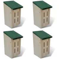 Merkloos Schmetterlingshaus-Set, bestehend aus 4 Stück, für den Garten